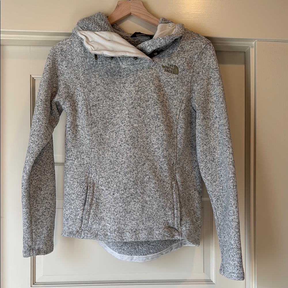 The North Face Gray Relaxed Hoodie with Long Sleeves